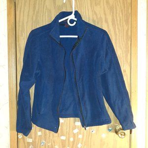 A THICK POLYESTER ZIP UP